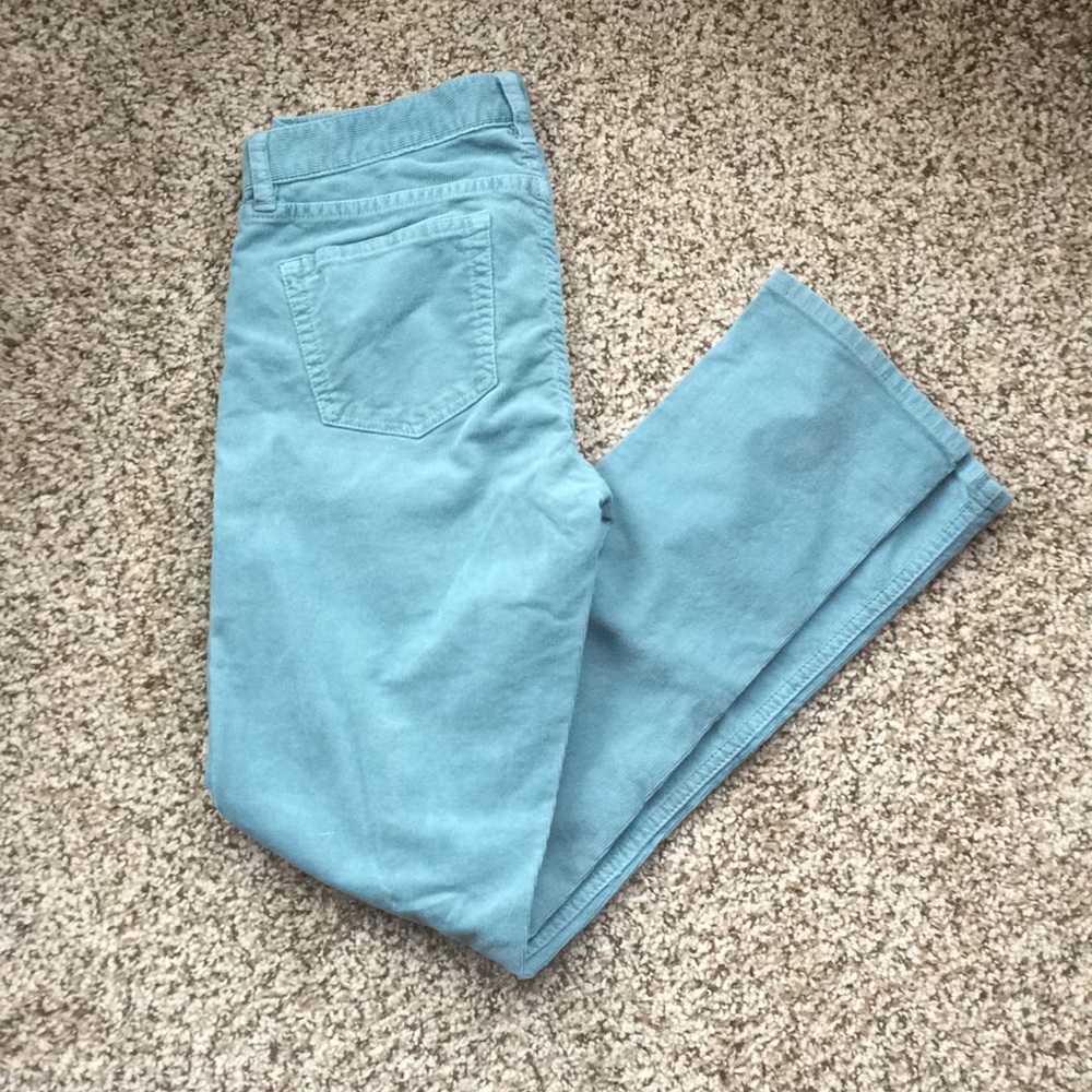 #JN13 JCREW GREEN SLIM STRAIGHT JEANS